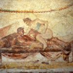 Affresco erotico Pompei nella casa del Lupanare