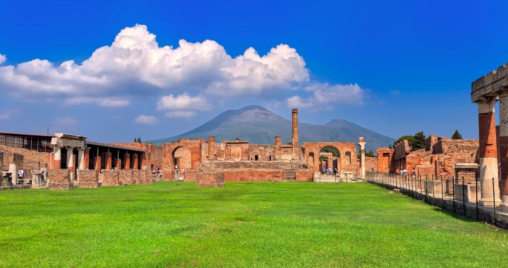 Temple of Jupiter at the foot of Vesuvius