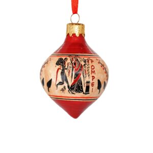 Pallina a forma di goccia piccola di Pompei in terracotta