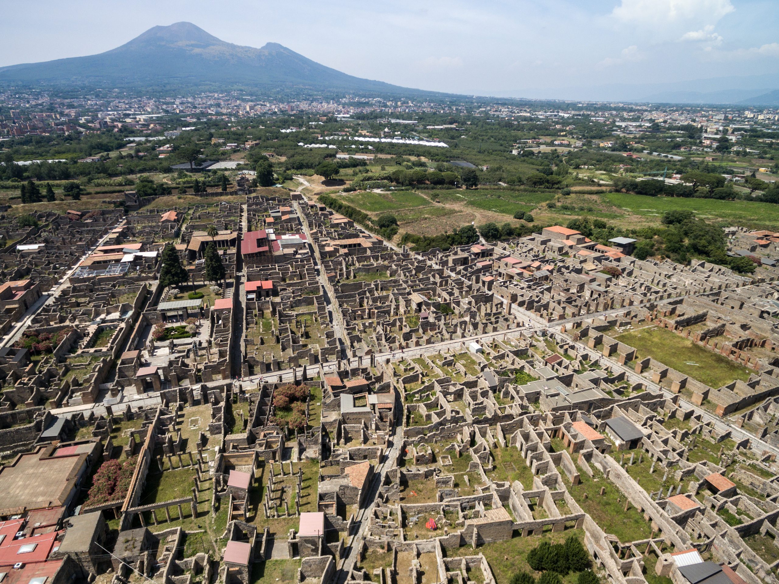 Veduta di Pompei dall'alto
