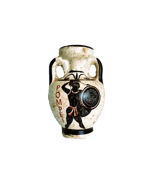 Pompeii amphora magnet with black decoration