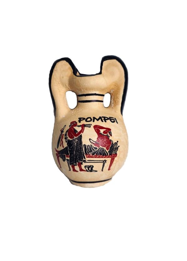 Two-sleeve terracotta amphora magnet