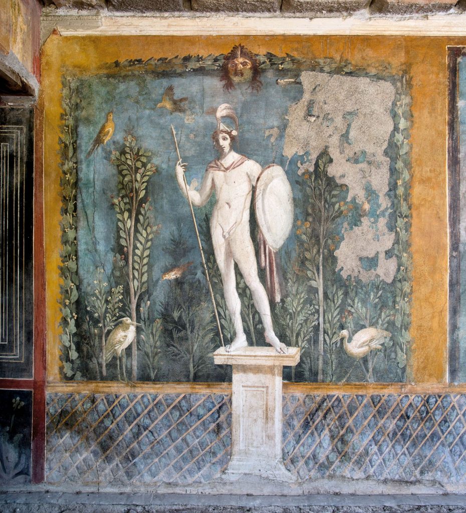 The painting of Mars next to the Venus in a shell