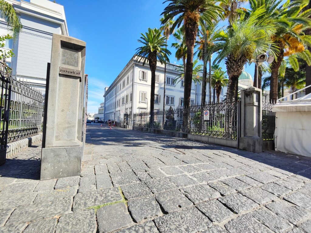 Pompeii sanctuary parking lot