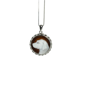 cameo pendant with dog