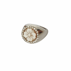 Silver ring with cameo
