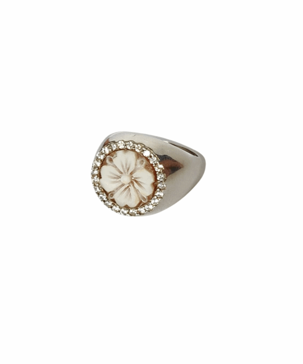 Silver ring with cameo