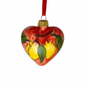 hand-painted ball with lemon