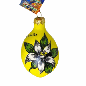 Ceramic lemon-shaped Christmas bauble