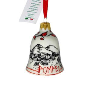 Pompei ceramic Christmas bell